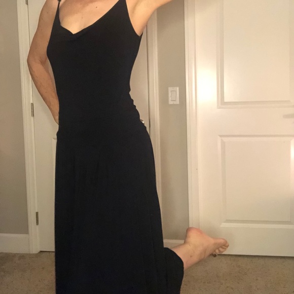 Black Cotton Designer Sample Dress with Sexy Back - Picture 4 of 9